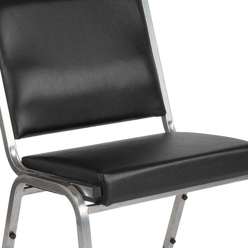 Flash Furniture HERCULES Series 1000 lb. Rated Black Antimicrobial Vinyl Bariatric Medical Reception Chair