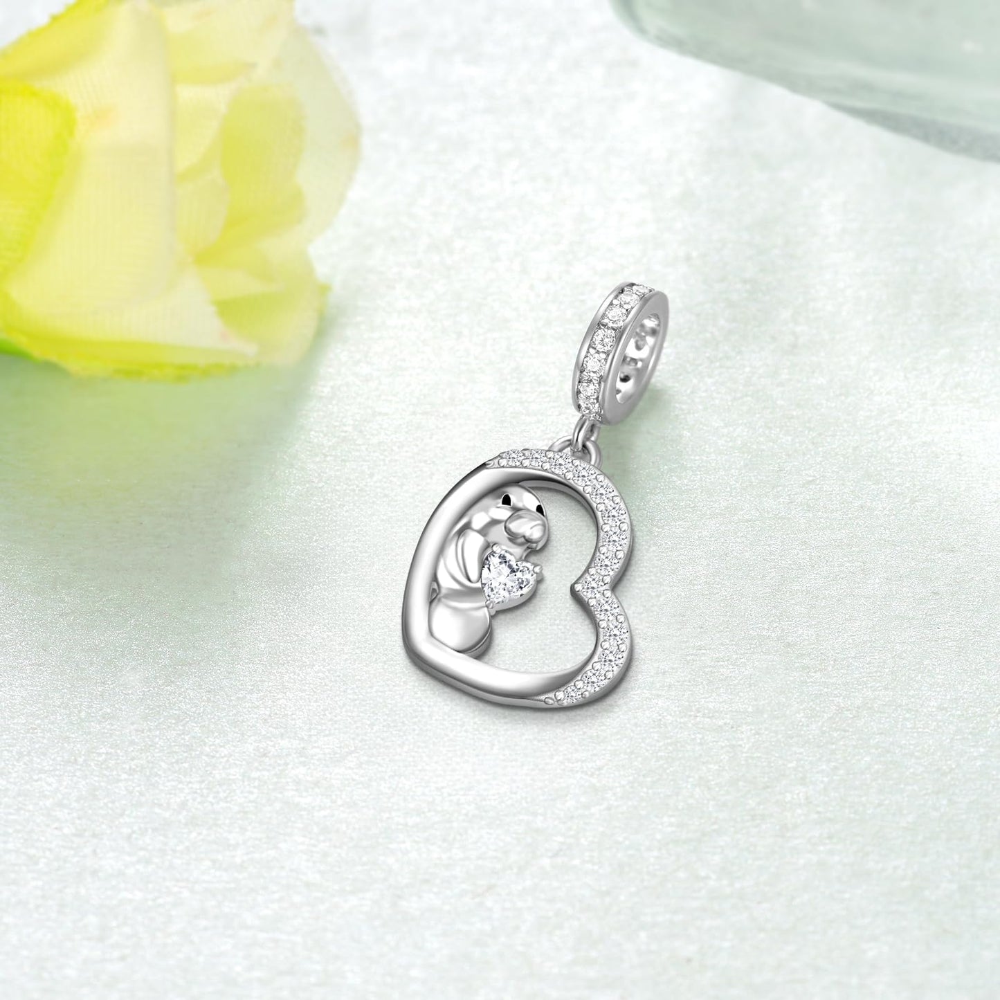 Feijiesi Manatee Charm 925 Sterling Silver Manatee Charms for Women Cute Animal Jewelry Gifts for Women Animal Lover