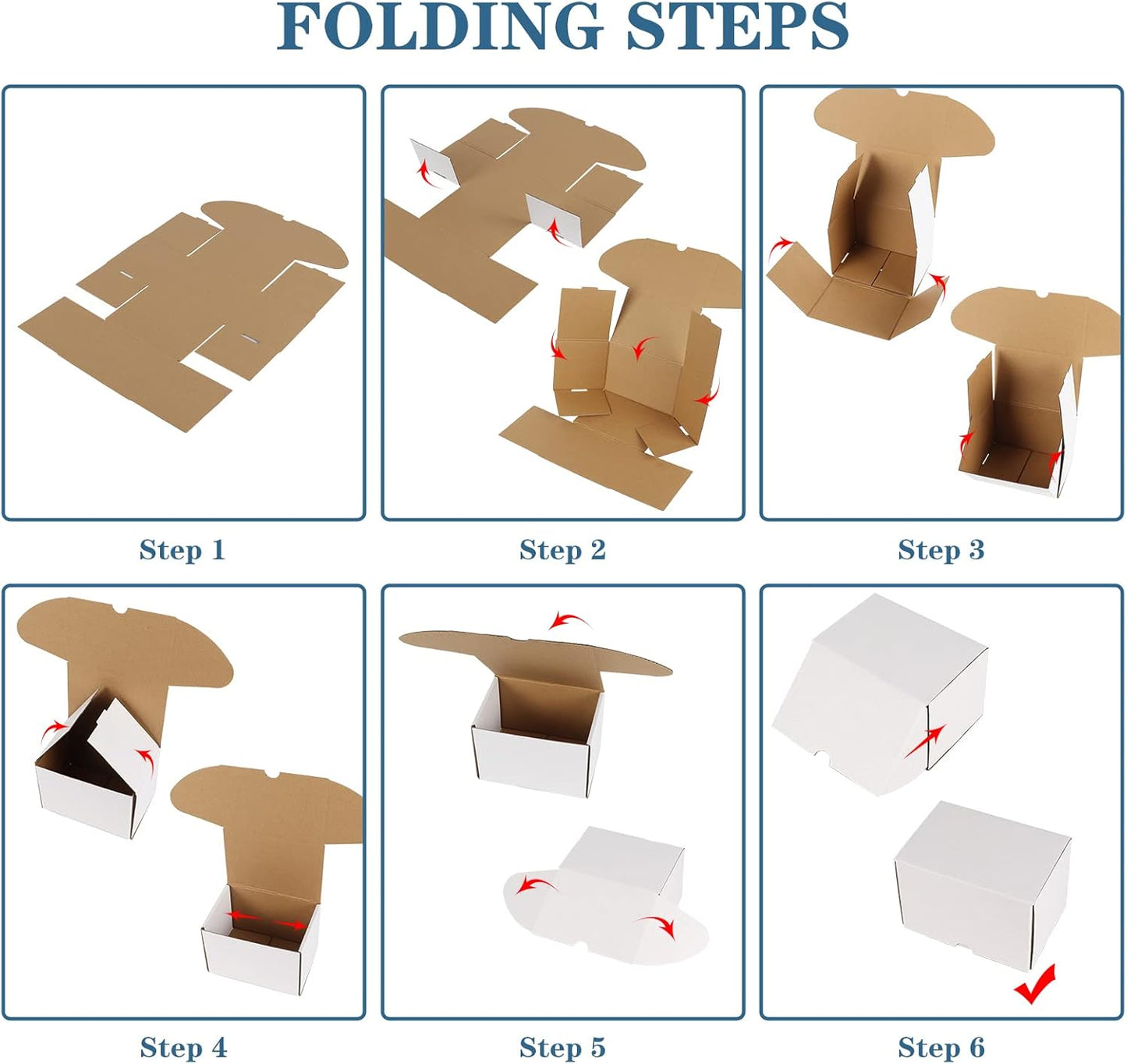 ZBEIVAN White Shipping Boxes - 9x6x3 Corrugated Cardboard Mailer Set of 25 for Small Business Packaging