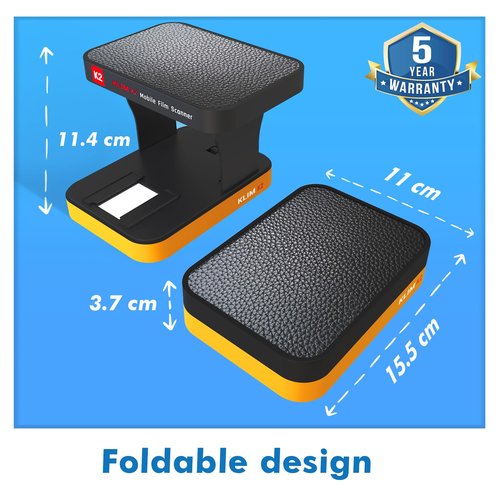 KLIM K2 Mobile Photo Digitizer 35mm - Positive & Negative Conversion - Slide and Photo Scanner - Color Developing Kit Essential - Your Own Service for Developing Negatives at Home