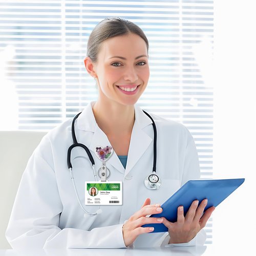 3 Pcs Flower Badge Reel Nurse Retractable Badge Holder Floral Cute Medical Badge Clips with Key Ring Flower Name ID Holder for Teacher Nurse Doctor Worker (Heart Style C)