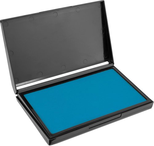 MaxMark Large Light Blue Stamp Pad - Premium Quality Felt Pad | 4-1/4" x 7-1/4" Size