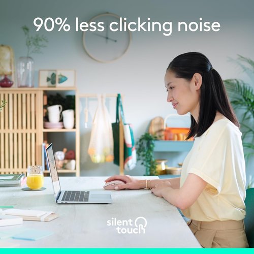 Logitech Signature M650 Wireless Mouse - Silent Clicks, Customizable Buttons, Bluetooth - Rose for Small to Medium Hands