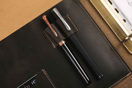 Handmade Leather Music Folder, Sheet Music Binder Personalized Music Holder, Leather Binder 3-Ring for 8.5x11 Music Sheet with Clear Sheet Protectors, Grey