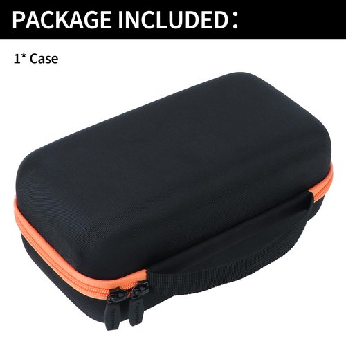 Peyyargo Case Compatible with Brother P-Touch PTH110 / PTH111 Pro / PTE110 Portable Monochrome Label Maker (Black+Orange Zipper)