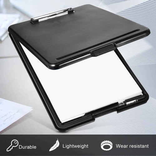 Epakh 18 Pcs Clipboard with Storage Bulks Plastic Storage Foldable Nursing Clipboard with Low Profile Clip for Student Teacher Nurse Employee, 9.5 x 13.5 Inch
