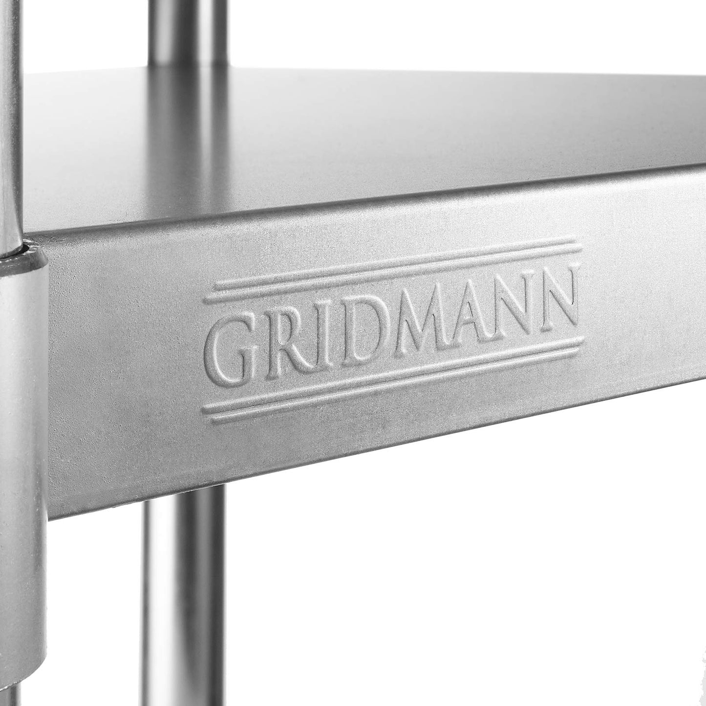 GRIDMANN Stainless Steel Work Table 30 x 30 Inches, NSF Commercial Kitchen Prep Table with Under Shelf for Restaurant and Home