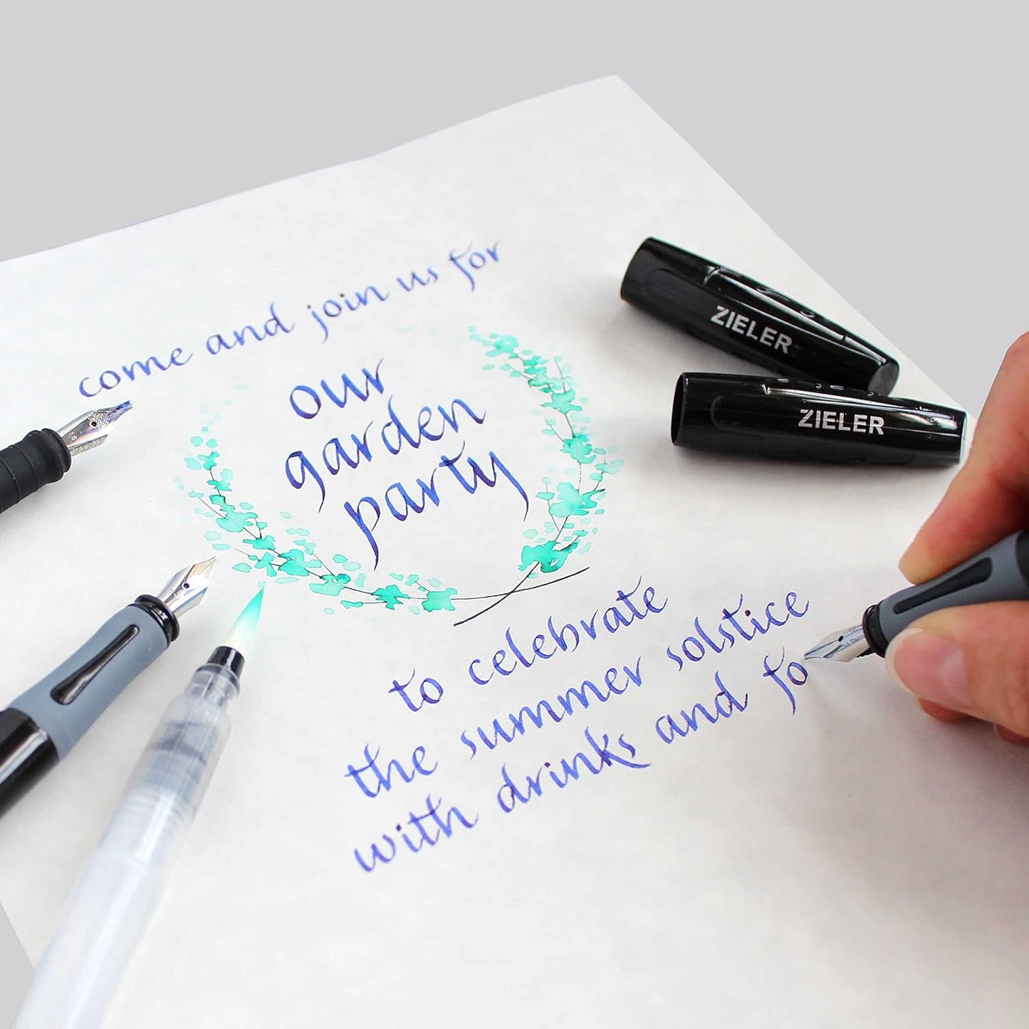 Zieler® Calligraphy Paper Pad - Smooth Bright White Sheets, 100gsm, A4 Size (8.3" x 11.7"), 30 Sheets