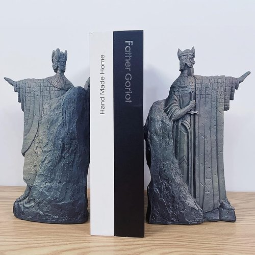 Lord of The Rings Bookends, Resin Decorated Bookshelf, 9.8 Inch Lord of The Rings Gifts Book Ends Non-Slip Book Divider for Library Office Home Study