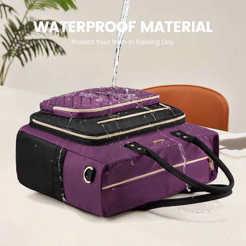 LOVEVOOK 15.6 Inch Teacher Tote Bag for Women Work, Laptop Bag Work Tote Bag Nurse Bags With Large Cup Holder, Professional Computer Briefcase Business Large Purses Handbag, Diaper Bag Mother Gift