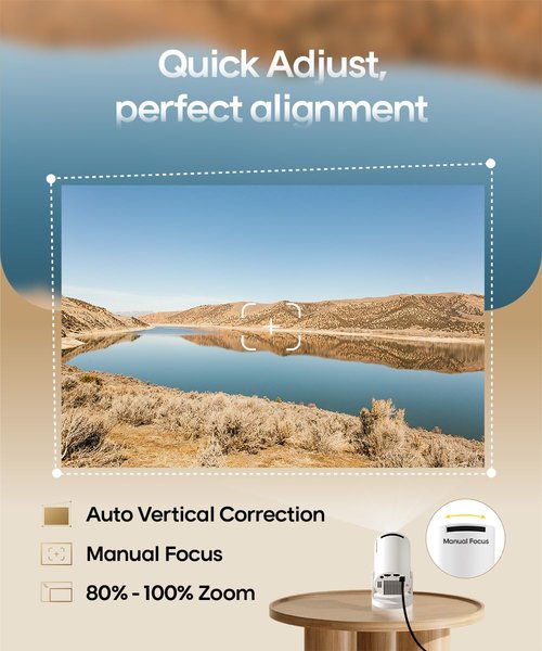 Magcubic 2025 Upgraded HY300PRO Mini Projector with WiFi and Bluetooth, Portable Projector 4K Support, Auto Keystone, 180 Degree Rotation, Smart Proyector for Home Outdoor Android 11