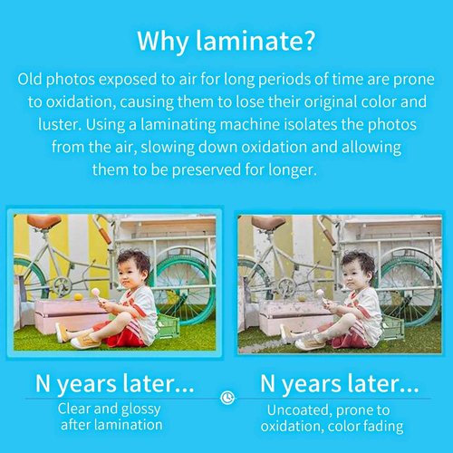 12.5in x 656ft Matte BOPP Laminating Film, Thermal Laminate Film Hot Roll Laminating Film, 1" (2.54cm) Core, 1 mil (27 mic) Thickness, Laminating Sheet Roll for Paper and Photo Laminating