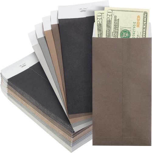 Mr. Pen Money Envelopes - 100 Pack Cash Envelopes in 5 Muted Luxe Colors | 6.5" x 3.5" Size