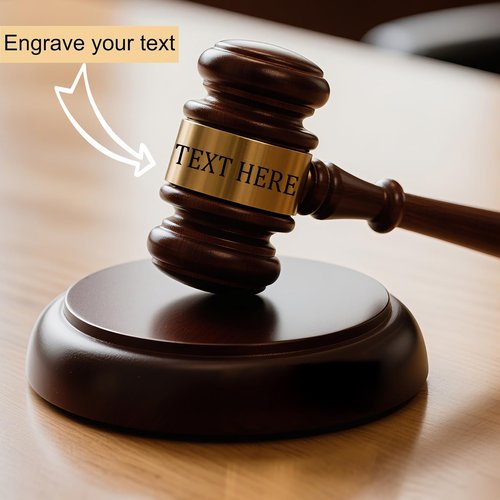 Custom Wooden Gavel and Sound Block,Personalized Gavel Sound Block for Lawyer Judge Auction Sale,Sound Block Set - Ideal Gift for Judges, Lawyers, and Law School Graduates