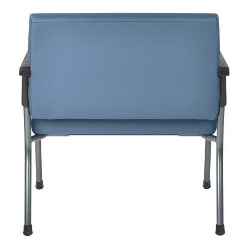 Office Star Products Bariatric Big and Tall Medical Office Chair with Oversized 29 Inch Wide Seat and Sturdy Metal Frame with Back Reinforcement, 500 Pound Limit, Dillon Blue Faux Leather Fabric