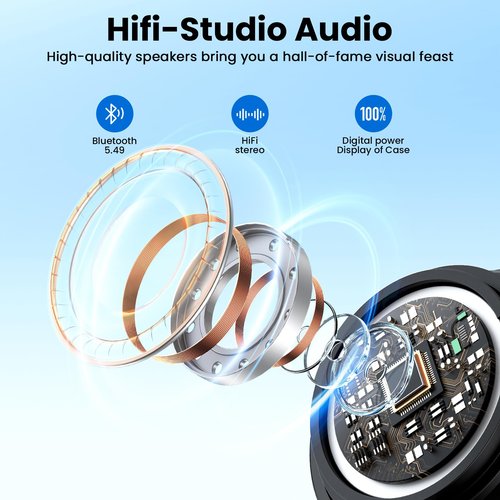 Hastraith AI Translation Earbuds Real Time, 139 Language Translator Earbuds TWS 3-in-1 Translation Headphones, Translation Device for Travel Business Learning Compatible with iOS and Android, Black