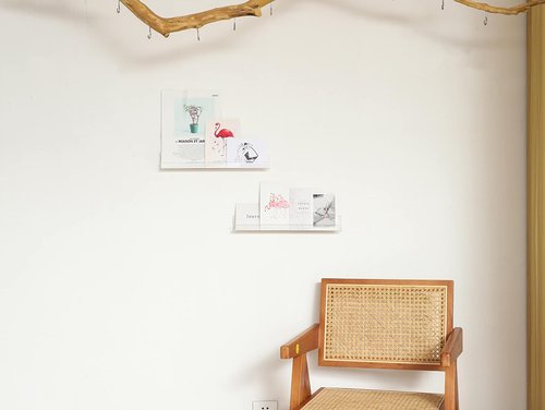 IEEK Floating Invisible Kids Bookshelf - Clear Acrylic Wall-Mounted Display Shelf | 15 Inch Vinyl Record & Nail Polish Rack