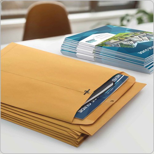 Quality Park Clasp Envelopes, 9 x 12 Kraft | 28 lb | Brown | 100 per Box | Pack of 5