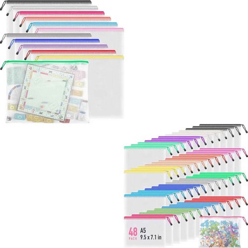 Umriox Zipper Pouch Bundle (12PCS 16.9x12.4 in & 48PCS 9.5x7.1 in)