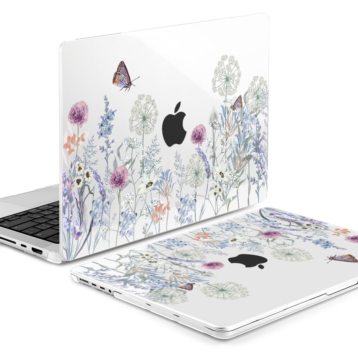 TWOLSKOO Compatible with M4 MacBook Pro 16 inch Case A3403 A3186 M3 A2991 M2 A2780 M1 A2485 Pro Max Chip, Plastic Hard Shell & Keyboard Cover & Type C Adapter & Screen Protector, Dandelions