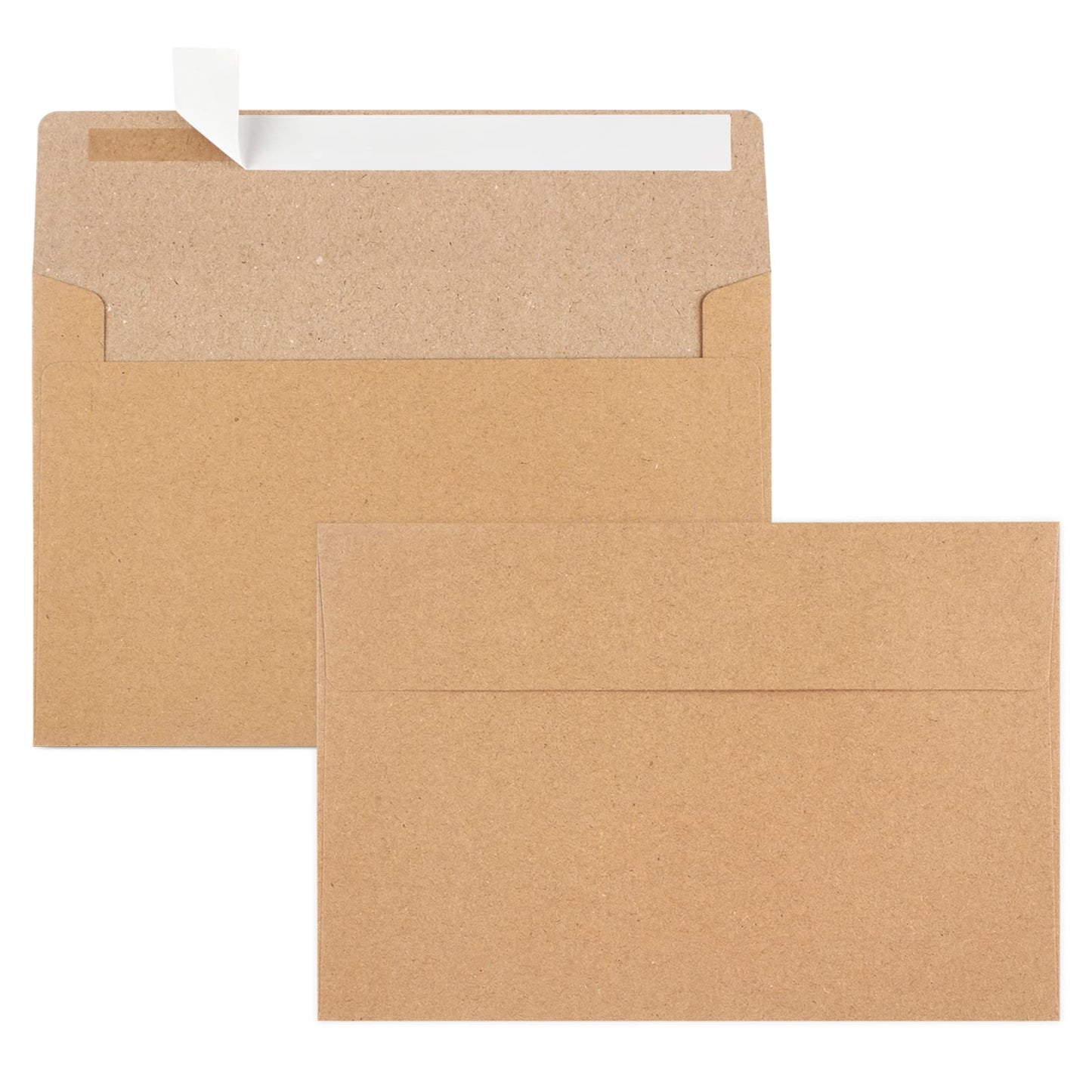 65 Packs A4 Invitation Envelopes, Brown Kraft Envelopes, 4x6 Photo Envelopes for Invitations, Envelopes Self Seal for Weddings, Baby Shower, Photos, Postcards, Greeting Cards, Mailing