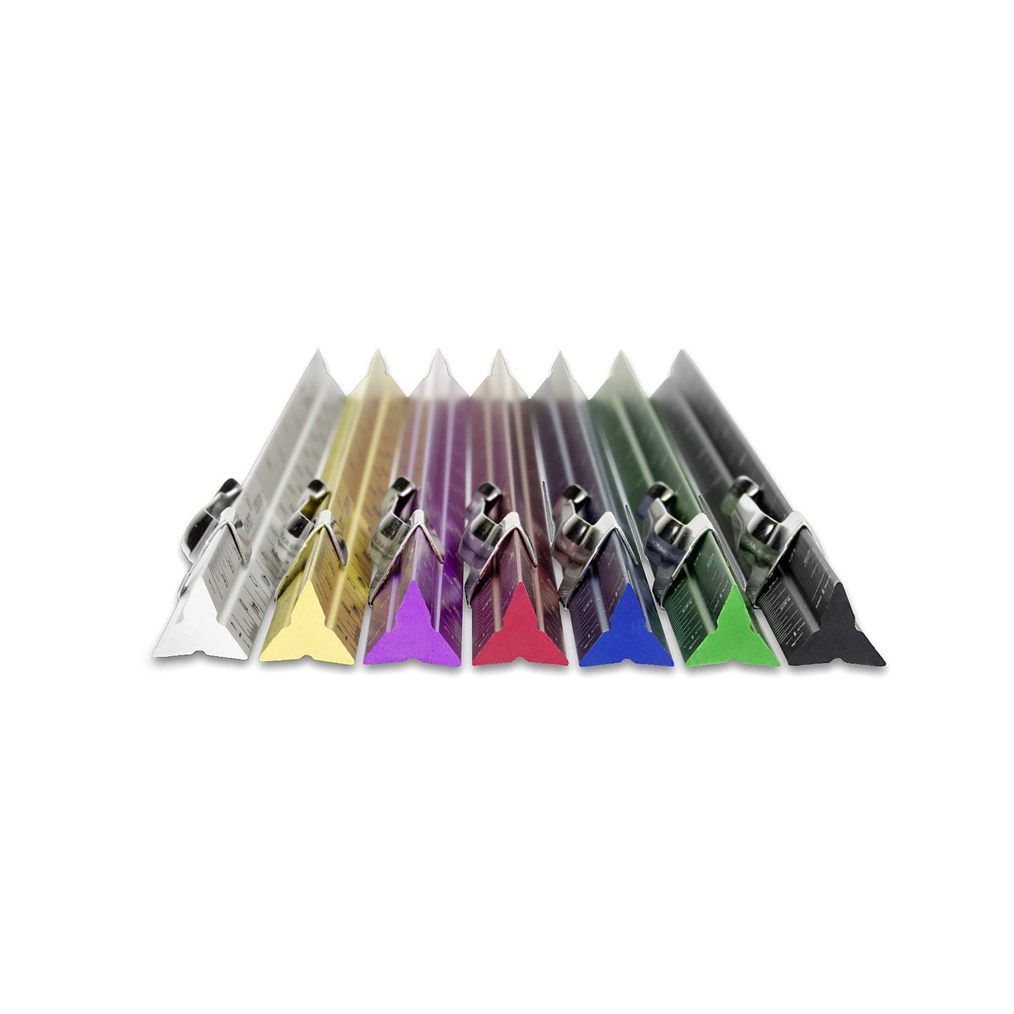 Alumicolor Aluminum Architect Pocket Scale With Clip, 6IN, Silver