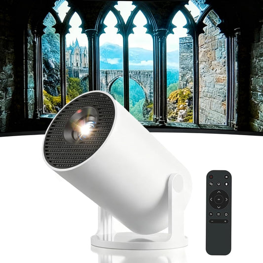 Skiennix Mini 210° Smart Projector - Extra Large Fantasy Display | 1080p HD, Compatible with Smartphone & TV Stick