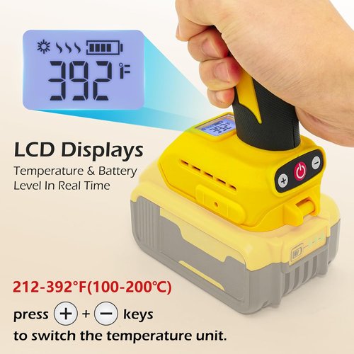 DeWalt 110W Cordless Hot Glue Gun - Heavy Duty Electric Tool with 20 Glue Sticks for Arts & Crafts