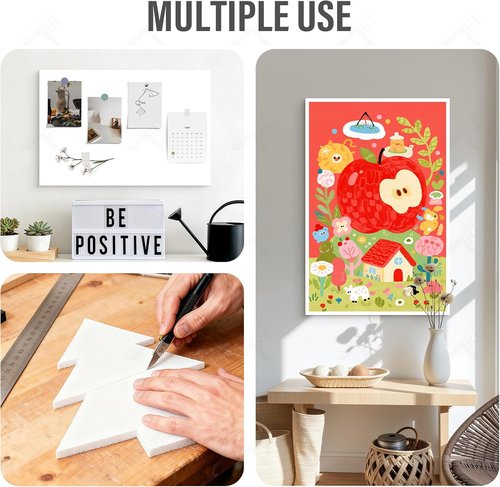 Golden State Art White Foam Boards - 25 Pack 11x17" Acid-Free Foam Core for Projects & Displays