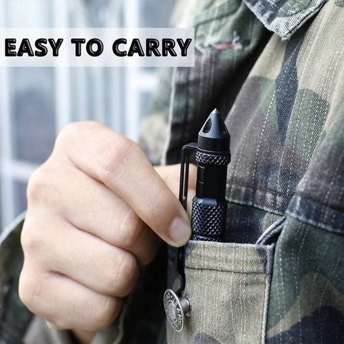 Lsqurel Tungsten Steel Tactical Pen for Glass Breaker Mutifunction Defense Pen (2 Pack)