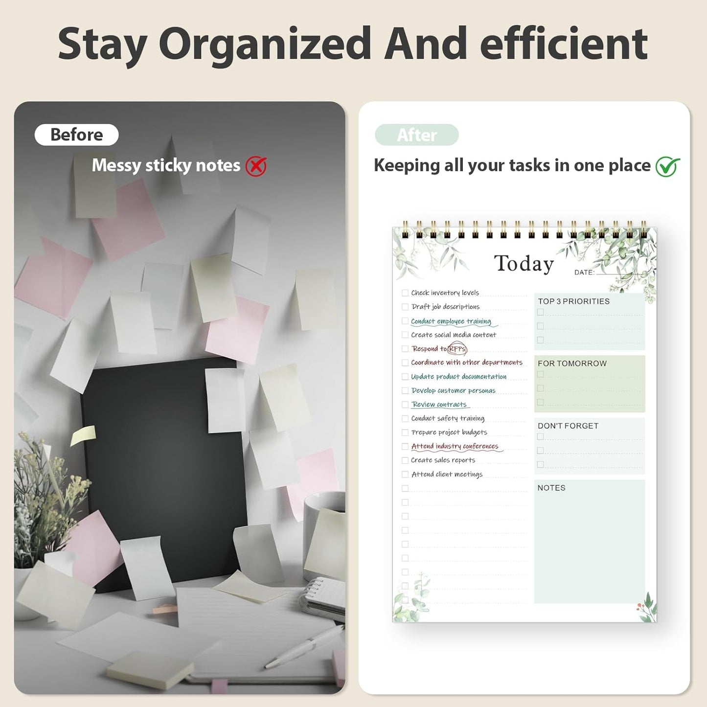 Weekly To-Do List Notepad by [Brand Name] - Undated Planner with 52 Sheets (6.5''x8.9'') for Home, School & Work