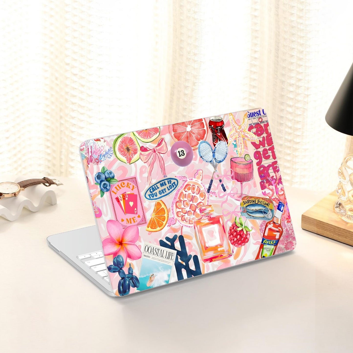 AKIT Compatible with MacBook Neo Case 13 inch 2026 Release, Unique Pattern Plastic Hard Shell Laptop Case+Screen Protector+Keyboard Cover for New MacBook Neo 13 inch A3404 (A18 Pro Chip), SumPink