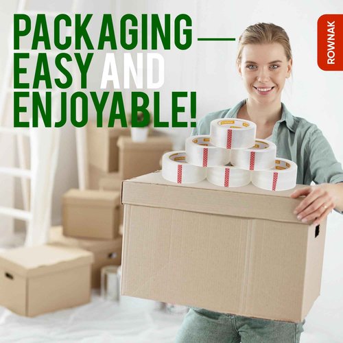 ROWNAK Clear Packing Tape 36 Rolls - Heavy Duty Packaging Tape 3.2mil Thick, 2.0 in. Wide x 60 Yards - Strong Adhesive, Silent, Reliable Package Tape for Home Office Shipping Moving Sealing