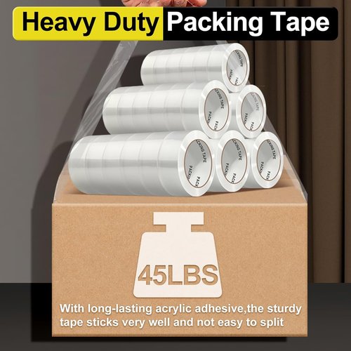 Clear Packing Tape | Heavy Duty 2 Inch x 65 Yards - 36 Rolls for Shipping, Moving & Storage