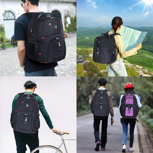 SHRRADOO 50L Extra Large Travel Laptop Backpack - Airline Approved | Fits 17-Inch Laptops, Secure Lock