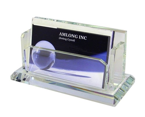 Amlong Crystal Desktop Collection Crystal Business Card Holder or Business Card Stand
