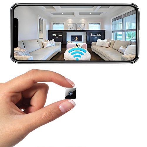 Mini Wireless Camera Home Security cámaras Indoor/Outdoor Cam 1080P HD Small Smart WiFi House Cameras Micro House Nanny Cams Battery-Powered with Clear Night Vision and Motion Detection Baby Monitor