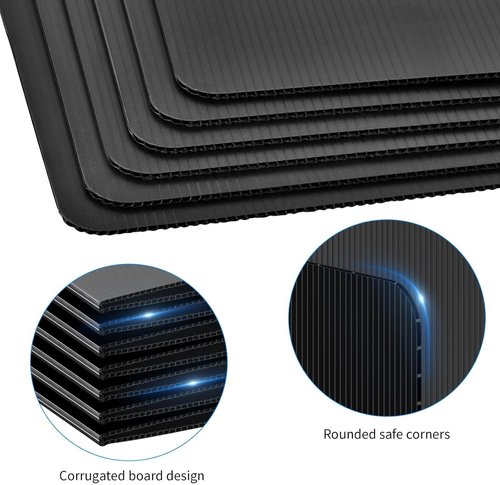 Skiennix 24 Pack Black Desk Dividers - Durable Waterproof Privacy Shields for Students | Includes 10 Extra Labels