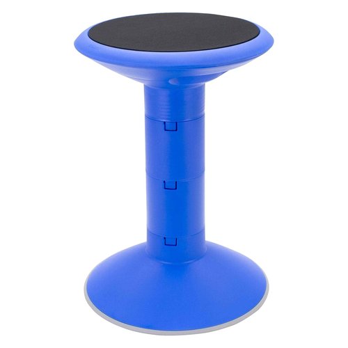 Storex Active Tilt Stool – Ergonomic Seating for Flexible Office Space and Standing Desks, Adjustable 12-24 Inch Height, Blue (00321A01C)