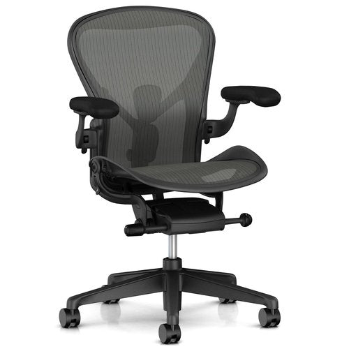 HYEJDRV Chair Armrest Replacement, Arm Pad Caps Replacement for Herman Miller Classic Aeron Chair Graphite Black 1 Pair