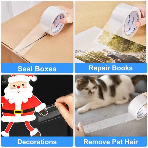 JARLINK Clear Packing Tape (24 Rolls), Heavy Duty Packaging Tape for Shipping Packaging Moving Sealing, 2.7mil Thick, 1.88 inches Wide, 60 Yards Per Roll, 1440 Total Yards