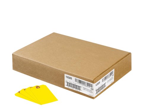 Avery Unstrung Shipping Tags, 11.5 pt. Stock, 4-3/4" x 2-3/8", 1,000 Yellow Hang Tags (12325)