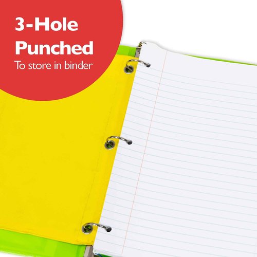 BAZIC Products Filler Paper Loose Leaf Papers 100 ?Sheet, Wide Ruled 3 Hole Punched for Ring Binders, for Office School Student Writing, 36-Pack