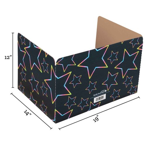 Really Good Stuff Standard Neon Pop Privacy Shields Set of 12 Matte for Student Desks - Enhance Focus and Eliminate Distractions in Classroom or at Home