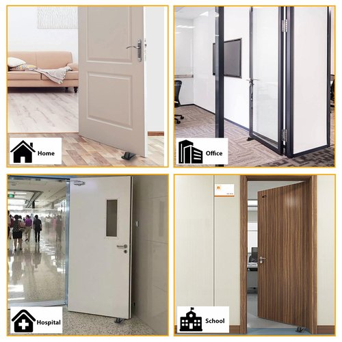 48 Pcs Door Stoppers for Bottom of Door Rubber Door Stoppers for Home Office Dorm Classroom Garage on Carpet,Concrete, Wooden Floor