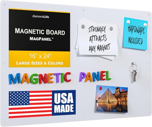 Magnetic Board | 16"x24" Memo & Vision Board for Home, Office, Classroom - Includes Mounting Screws