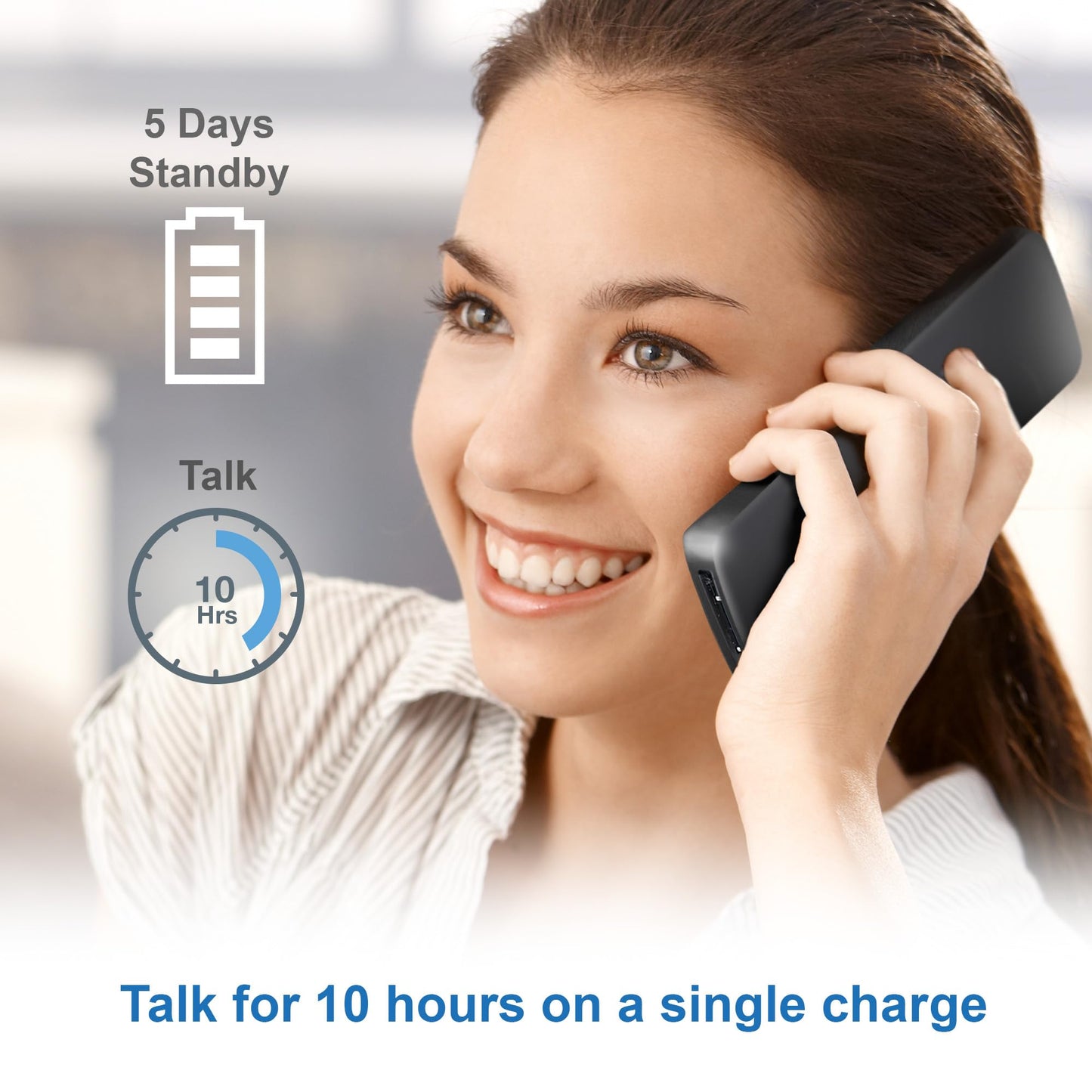 AT&T GL2101-4 DECT 6.0 4-Handset Cordless Phone, Graphite & Black