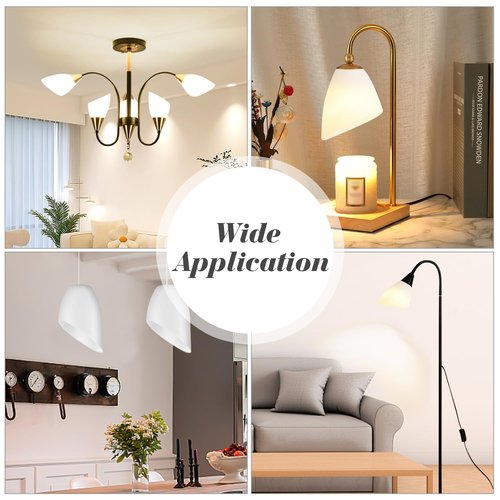 5 Pieces Plastic Lamp Shade Replacement Horseshoe Lampshade Cover White Floor Lamp Light Covers for Multi-Head Stand Up Lamp Pendant Light Bedroom - 1.4inch/35mm