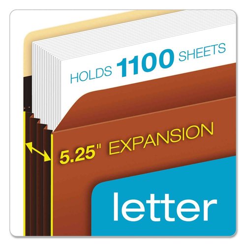 Tops Globe-Weis/Pendaflex Accordion File Pockets, 3.5 Inch Expansion, Legal Size, 25 Pockets Per Box, Brown (C1526EHD)