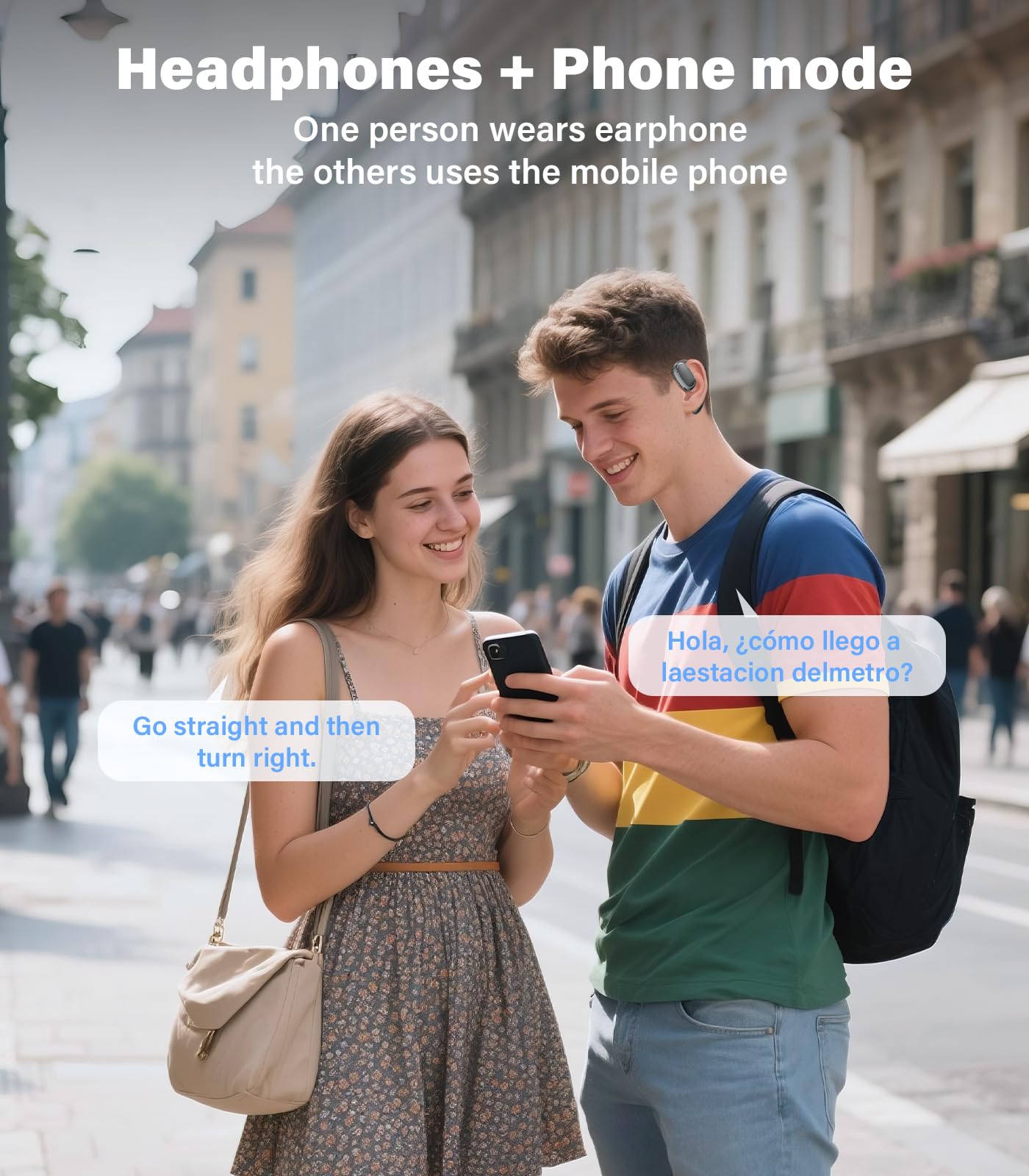 Vilupvie 156 Languages Real-Time Translation Earbuds, 0.5s Instant AI Voice Translator with 60H Playtime, Open-Ear Bluetooth Headphones, Zero Subscription Fee for Business, Travel & Learning
